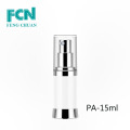 15ml pp airless pompe bouteille plastique cosmétiques emballage vide